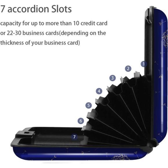 Mini Credit Card Holder, RFID Blocking Slim Hard Card Case ID Case Travel Wallet - Picture 6 of 7